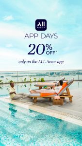 Your next stay starts here. Save 15% on your stay, plus an additional 5% Members’ Rate exclusively on the ALL Accor App. Book 22 September–4 October 2026 and stay from 25 September 2026–31 March 2027 in MEA & APAC, or 16 October–13 December 2026 in the rest of the world